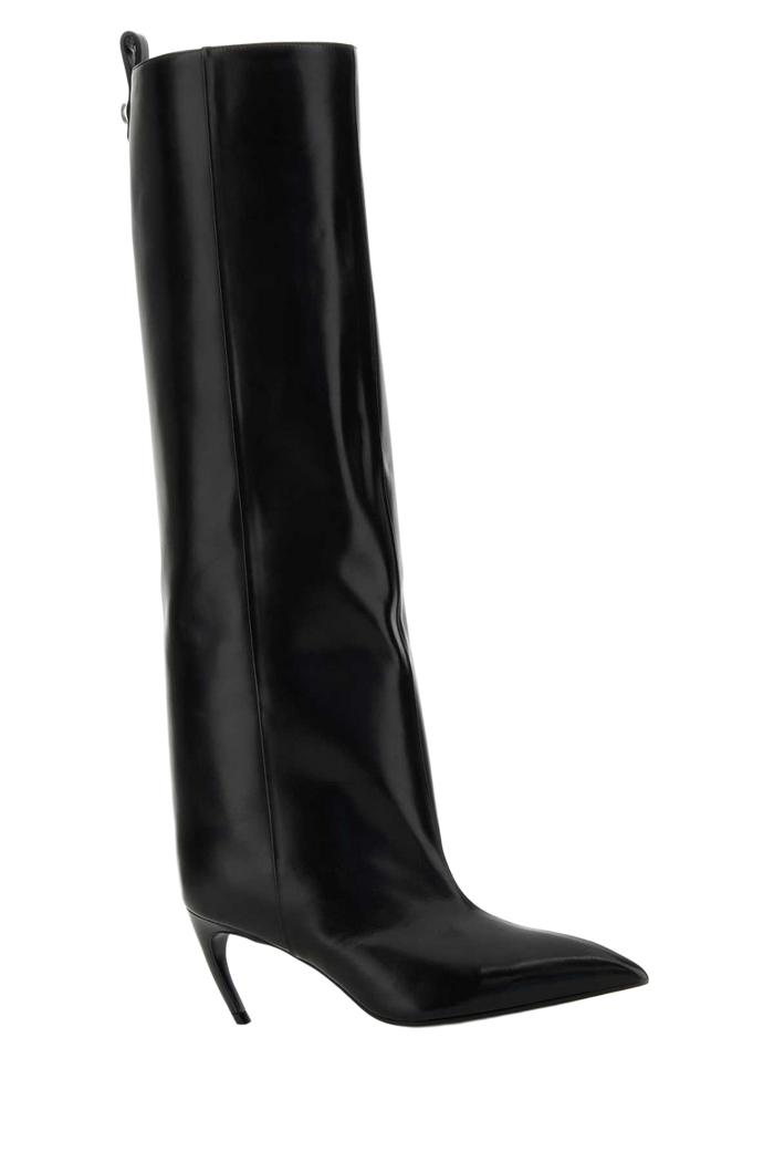 Black Leather Lea Boots Stivali