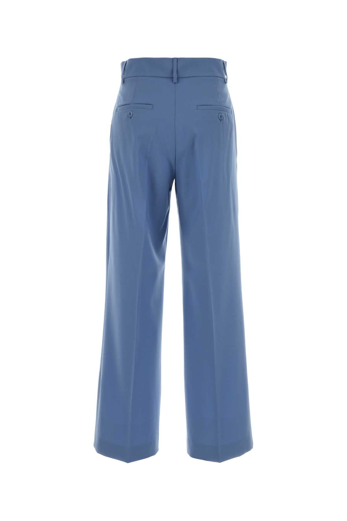 Light-Blue Wool Visivo Pant Sky Exterior: Virgin Pantaloni