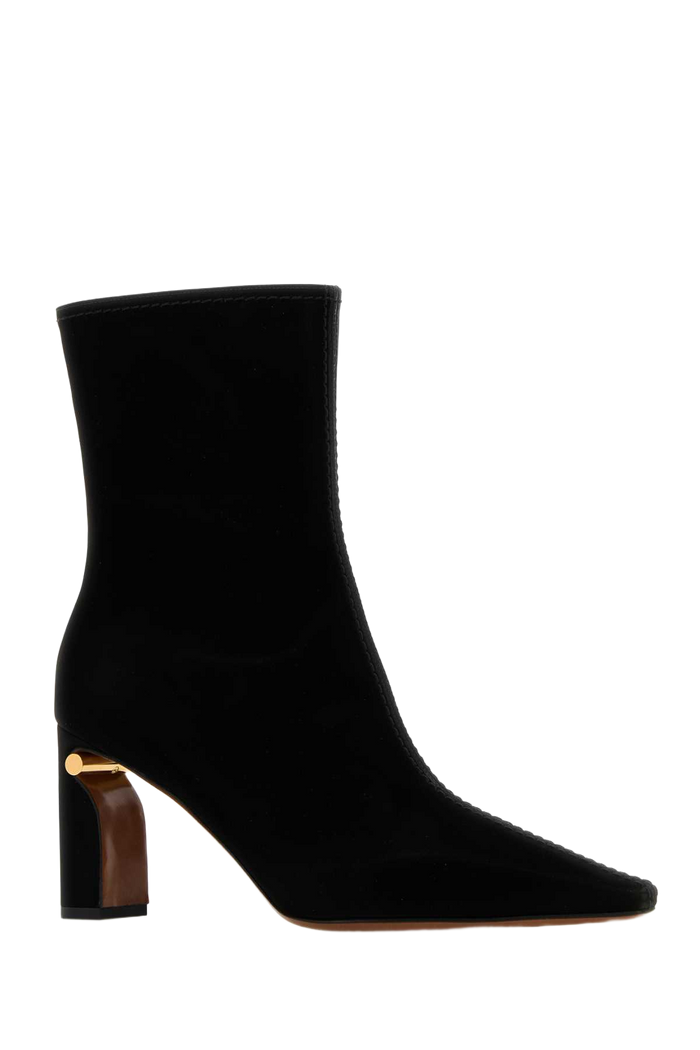 Black Fabric Ankle Boots Blackgold Stivali