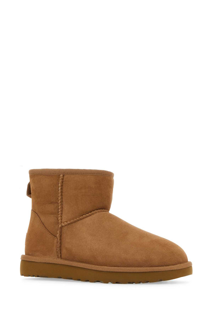 Camel Suede Classic Mini Ii Ankle Boots Chestnut Upper Material Leather Stivali