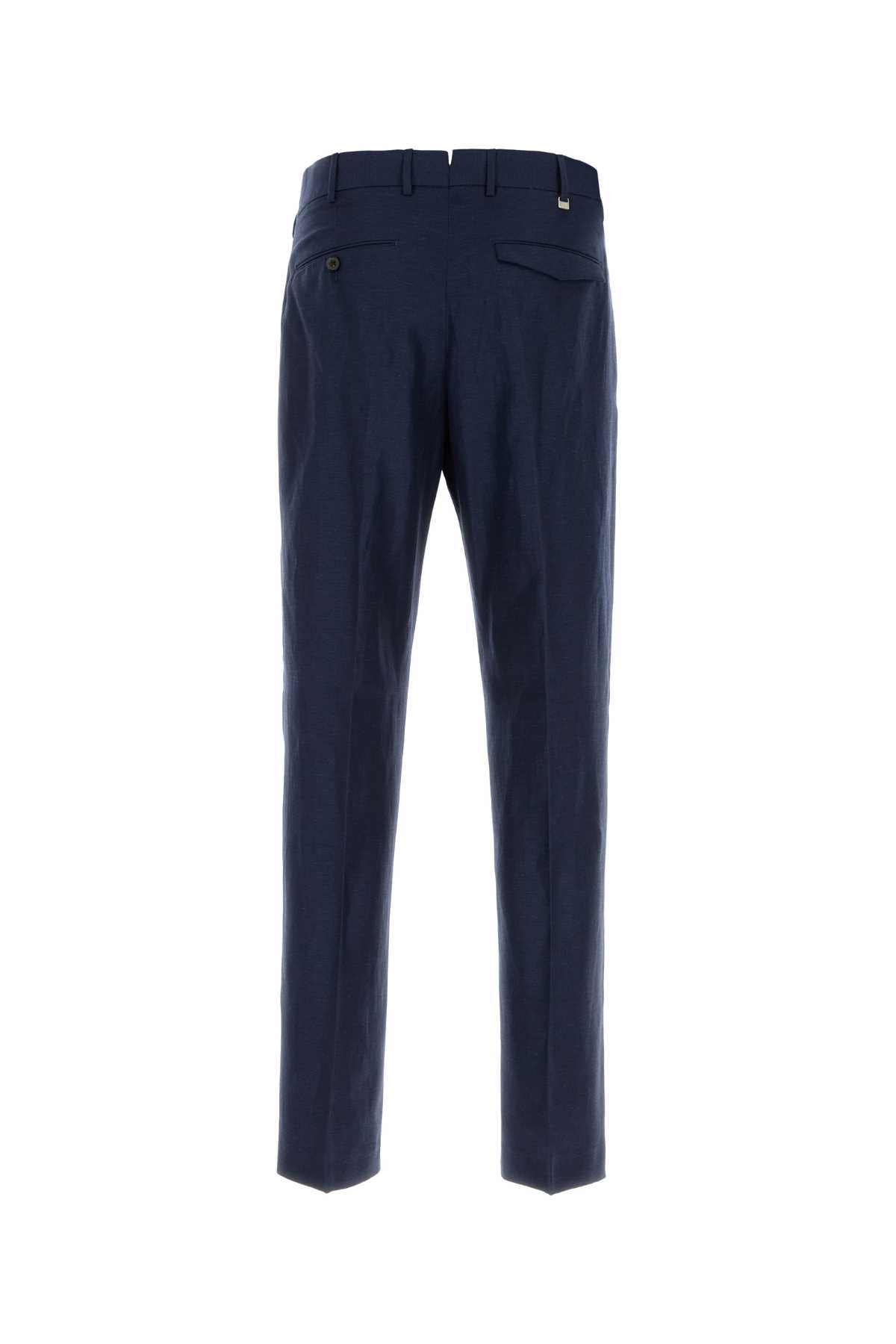Blue Wool Blend Michael Pant 0360 Exterior: Virgin Linen Pantaloni