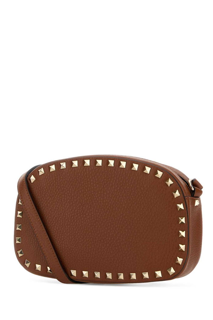 Caramel Leather Rockstud Crossbody Bag Selleria Calf - Bos Taurus Borse A Mano