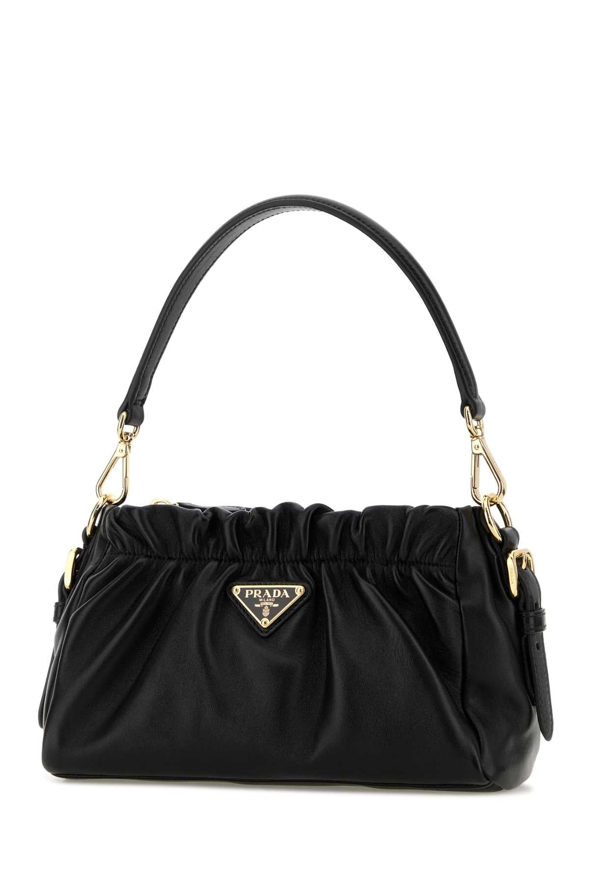 Black Nappa Leather Handbag Nero Borse A Mano