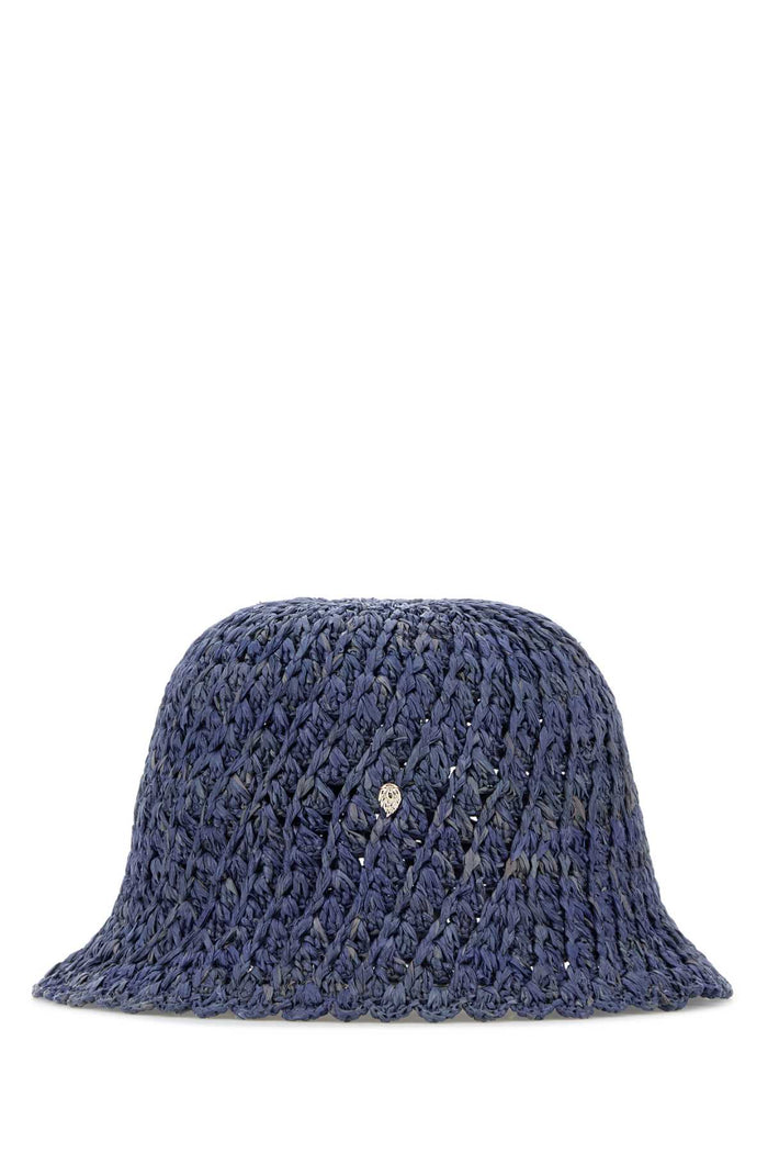 Air Force Blue Raffia Rio Bucket Hat Lapis Exterior: Cappelli E Fasce Per Capelli