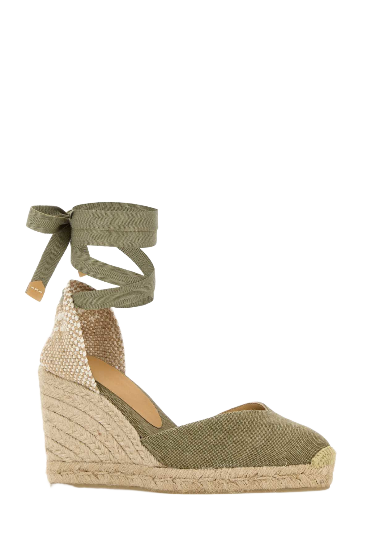 Sage Green Canvas Chiara Wedges Laurel Espadrillas