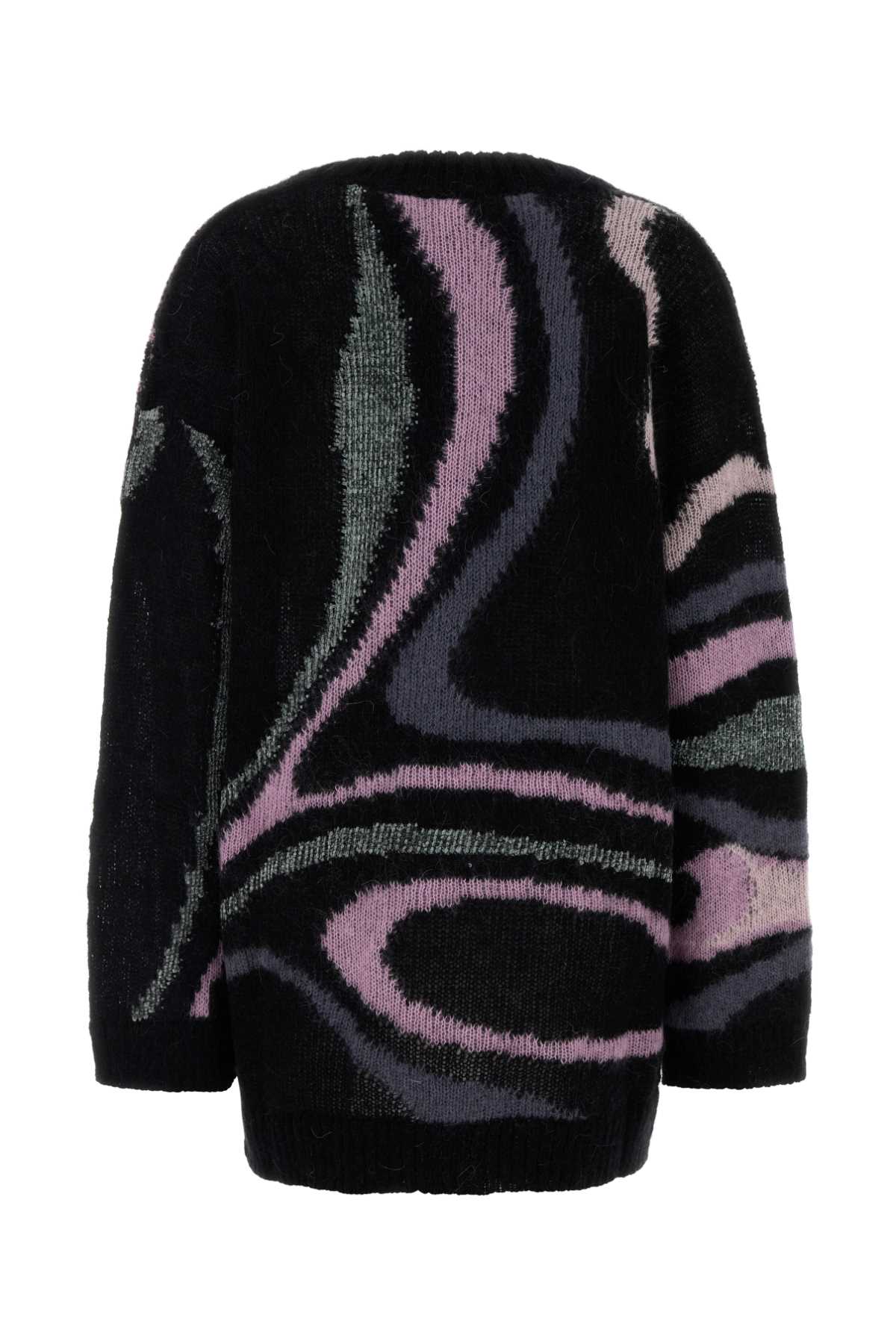 Embroidered Mohair Blend Oversize Cardigan Blackpink Maglieria