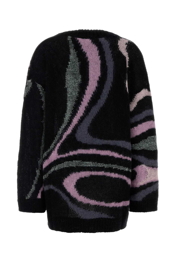 Embroidered Mohair Blend Oversize Cardigan Blackpink Maglieria