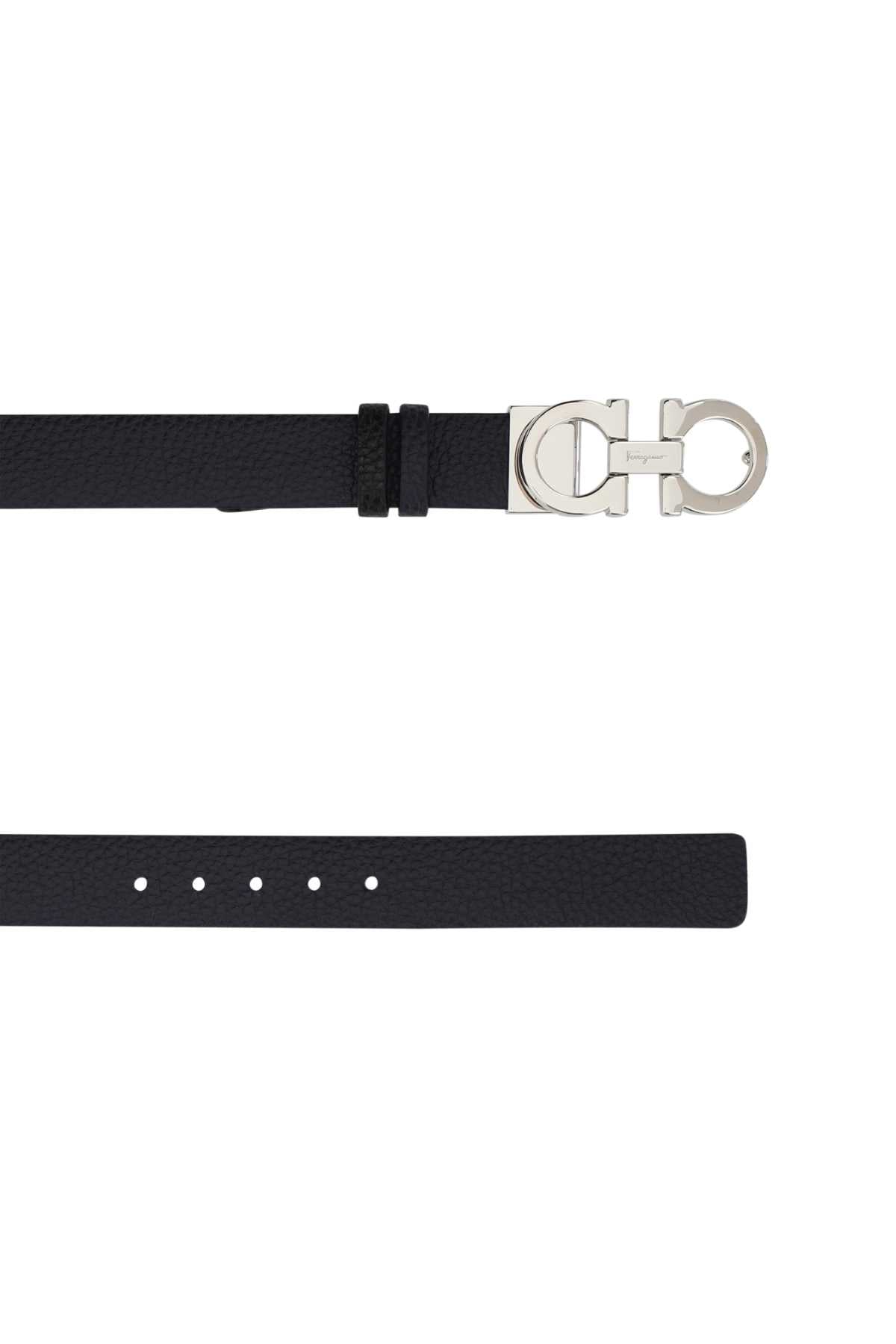 Midnight Blue Leather Reversible Belt Mirto Calf Cinture