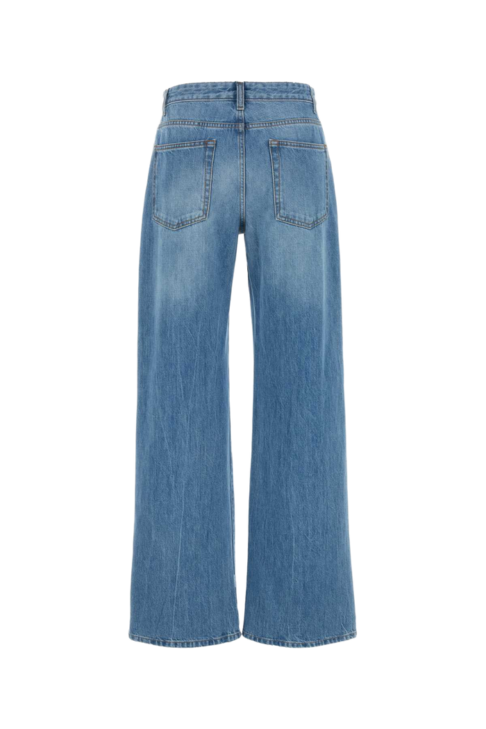 Denim Egllitta Wide-Leg Jeans Blue Exterior: Cotton