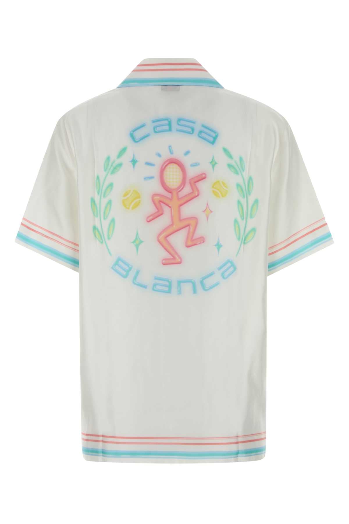 White Silk Shirt Dancejoy Exterior: Camicie