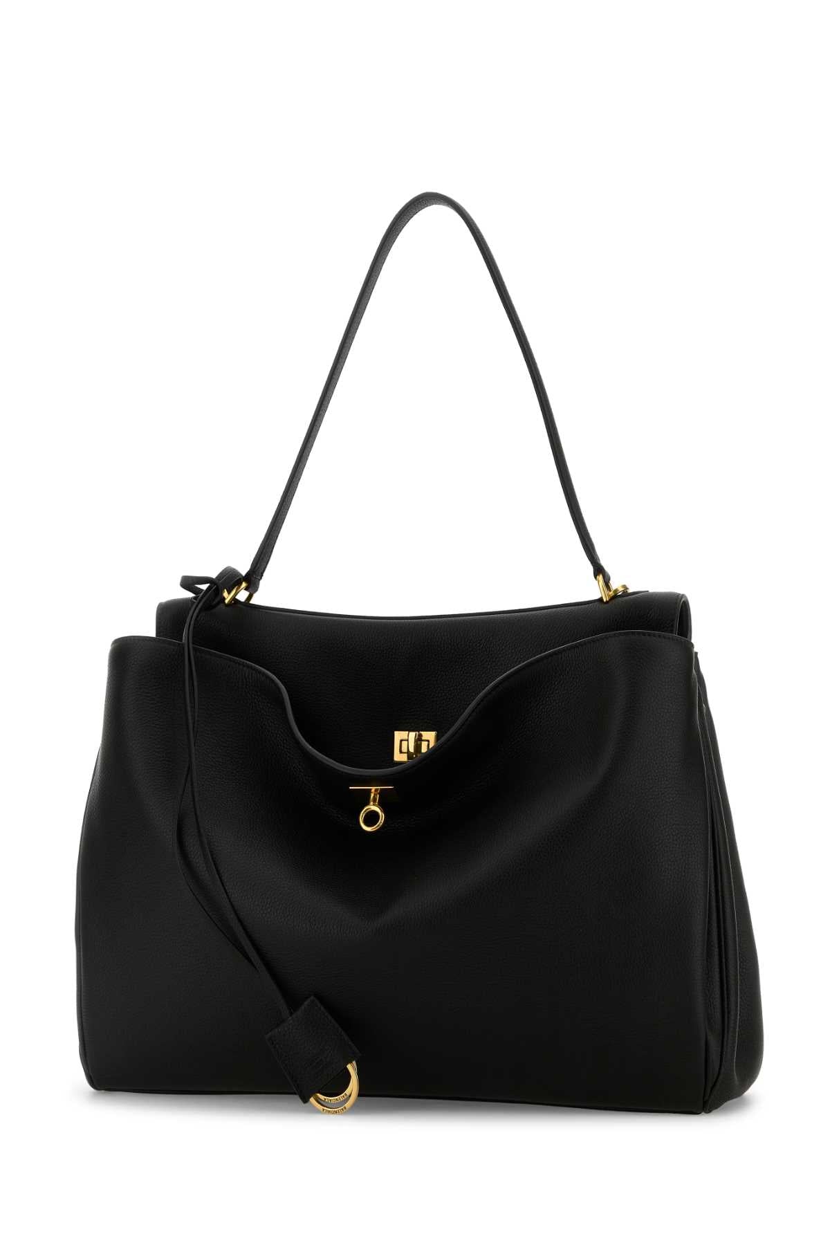 Black Leather Large Rodeo Handbag Borse A Mano