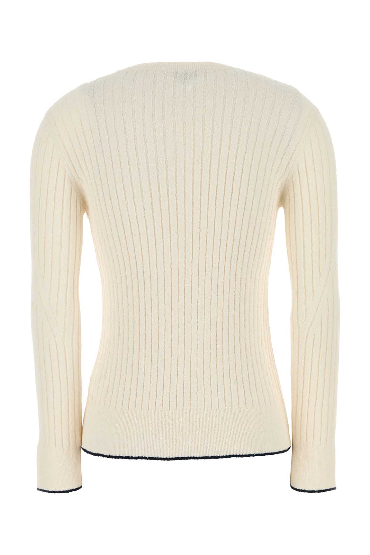 Ivory Bouclã© Top White Exterior: Cotton Nylon Maglie