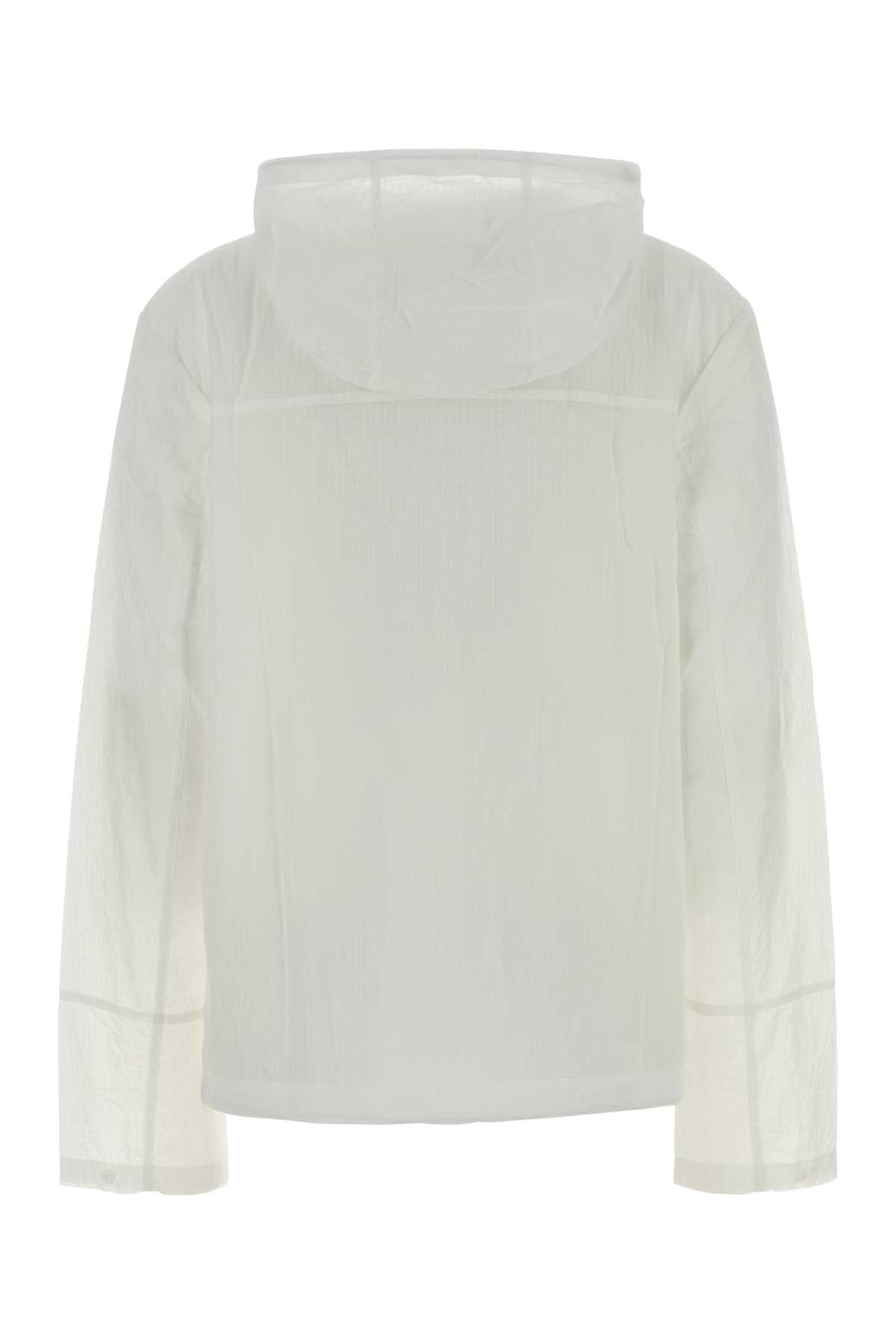 White Nylon Windbreaker Nylonwhite Exterior: Giubbini
