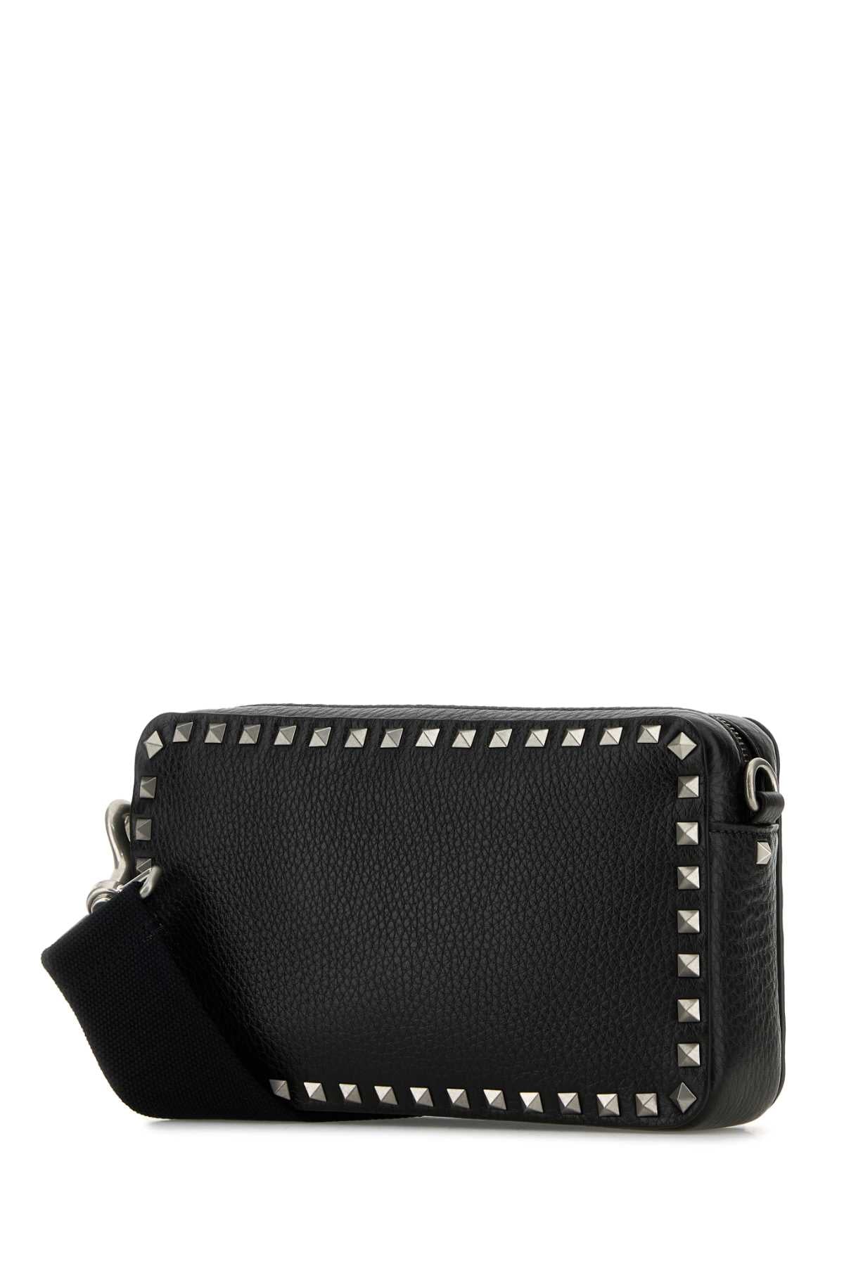 Black Leather Rockstud Crossbody Bag Nero Borse A Tracolla