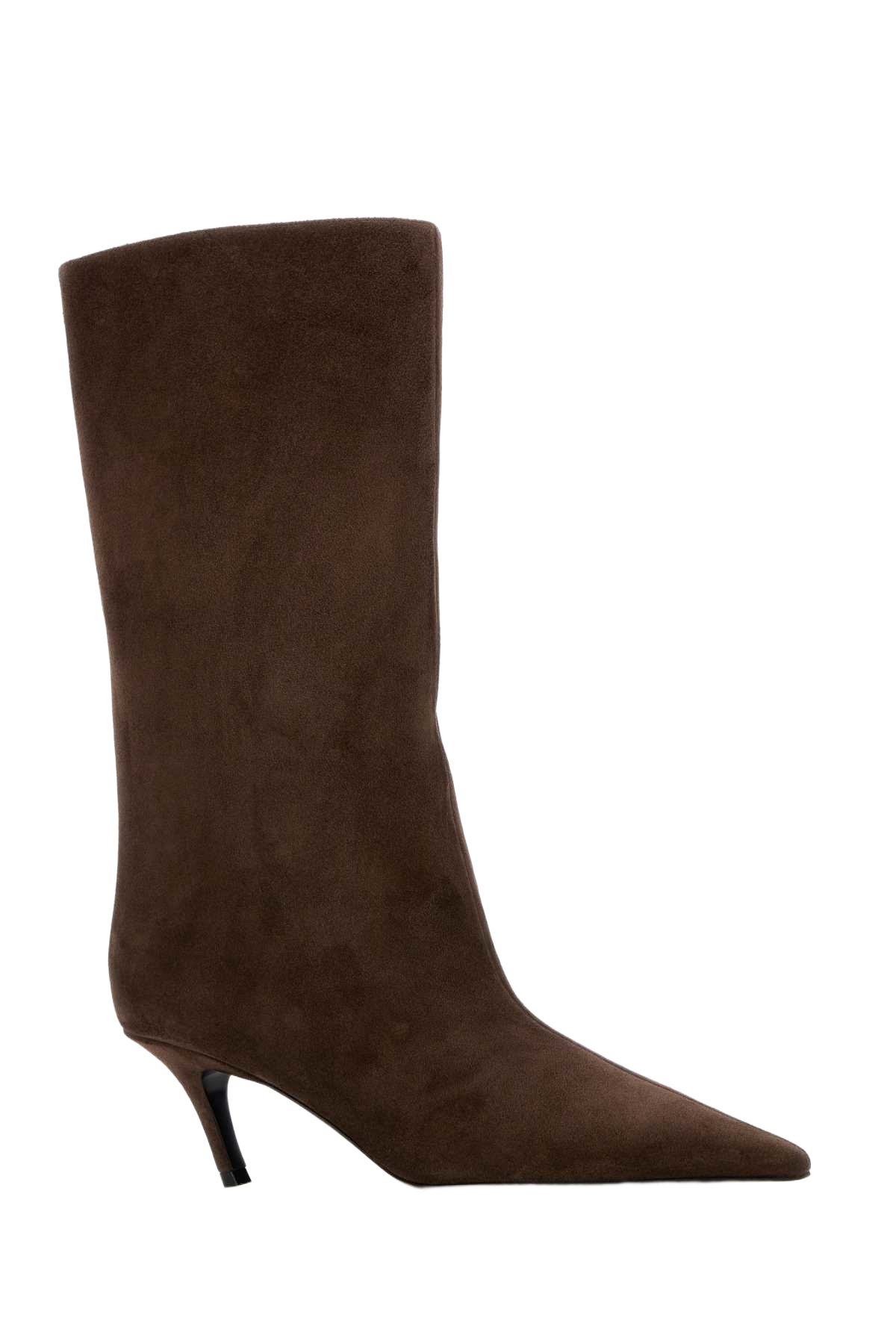 Brown Suede Fiona Boots Coffee60mmslantedheel Stivali