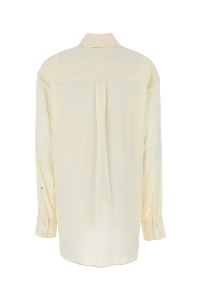 Ivory Silk Tonale Shirt Avorio Exterior: Camicie