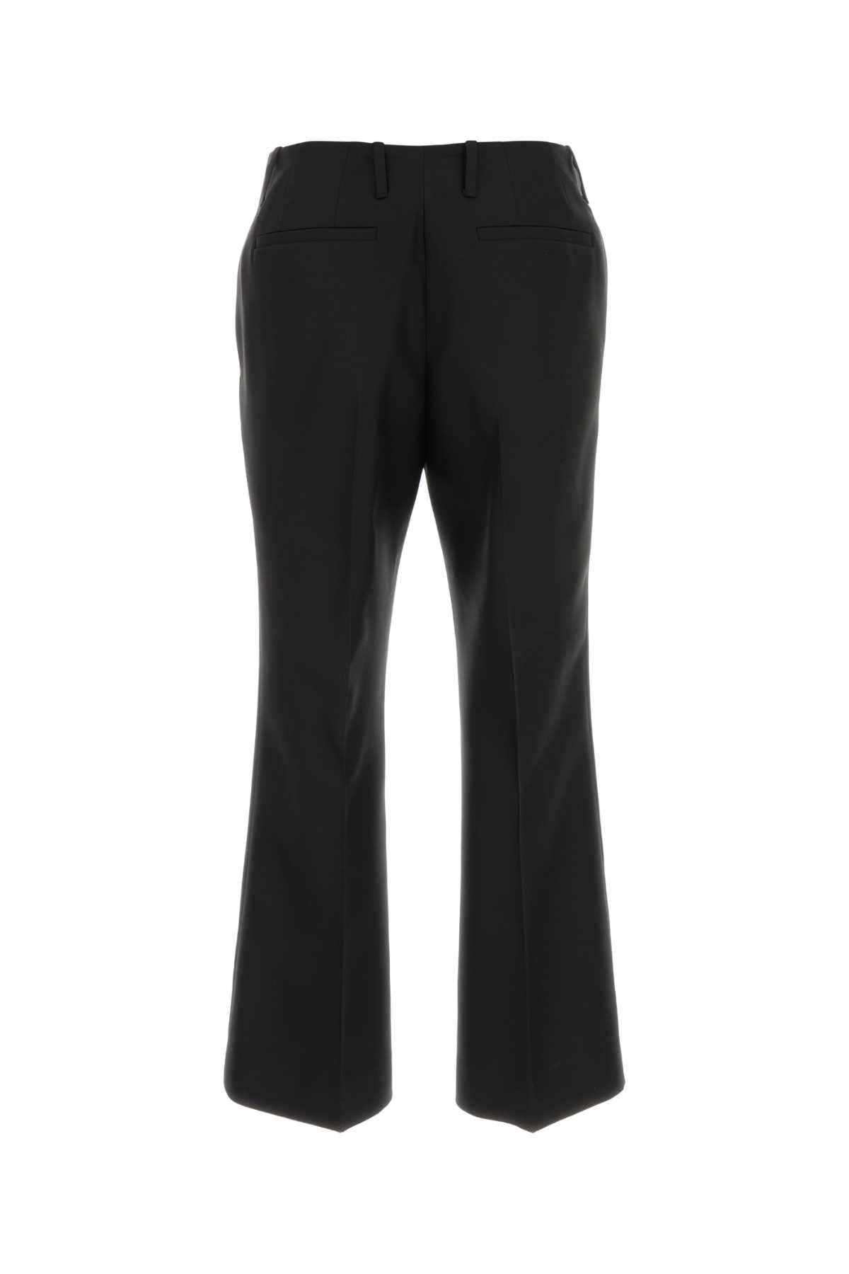 Black Wool Blend Paloma Pant Exterior: Silk Pantaloni