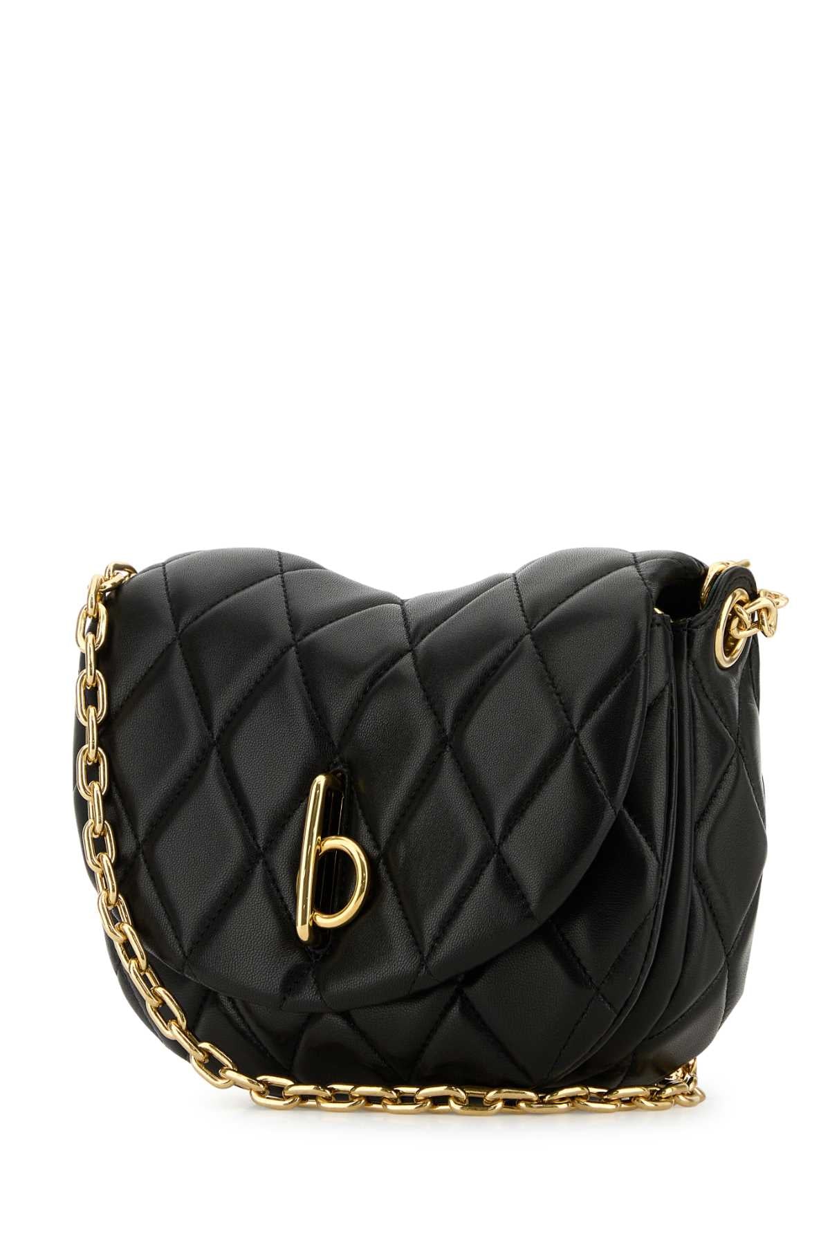 Black Leather Rocking Horse Shoulder Bag Blackgold Borse A Tracolla