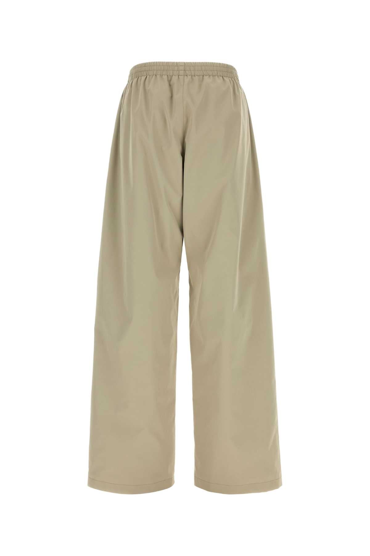 Cappuccino Stretch Polyester Wide-Leg Pant Dune T Pantaloni