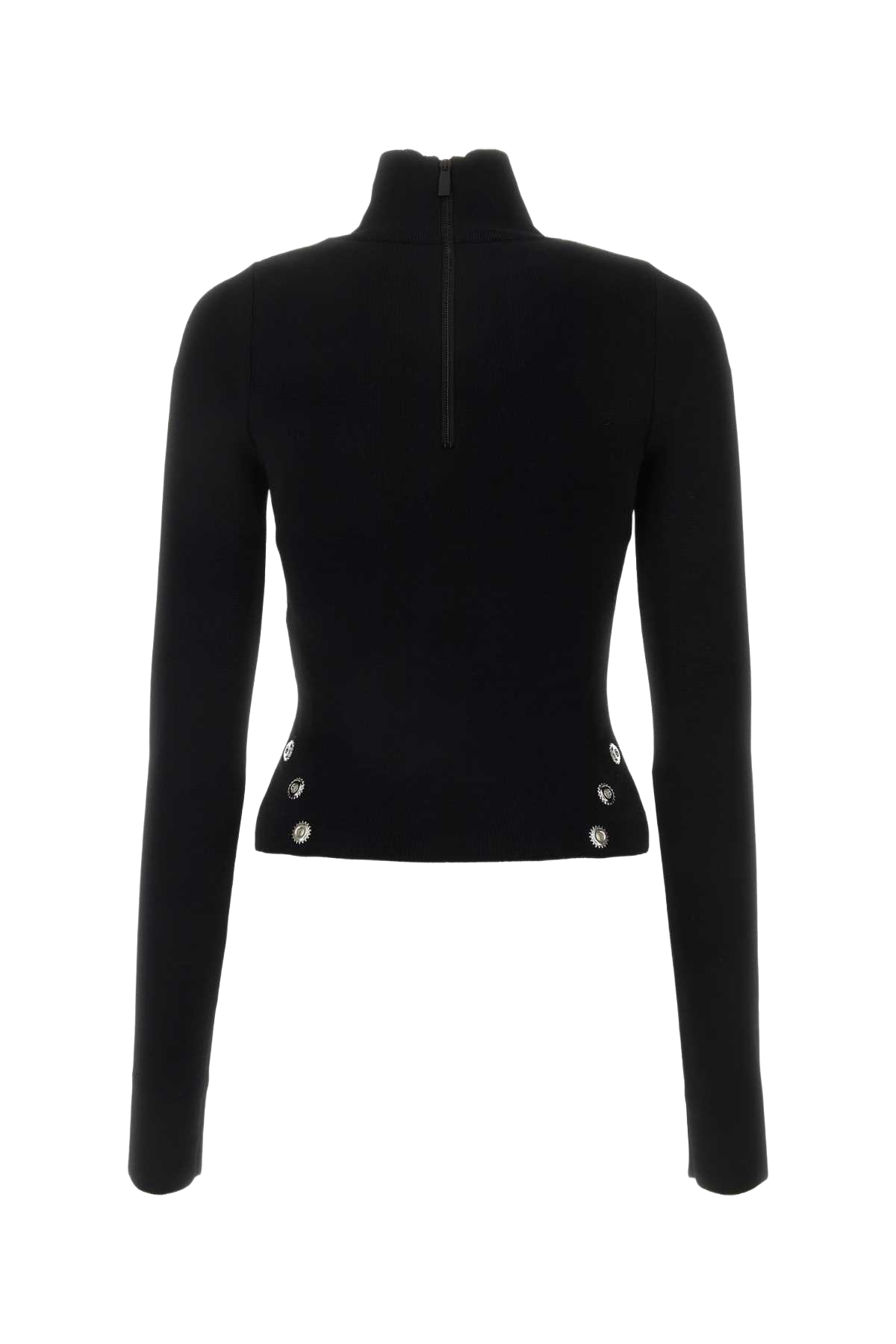 Black Viscose Blend Top Blacknoc Maglie