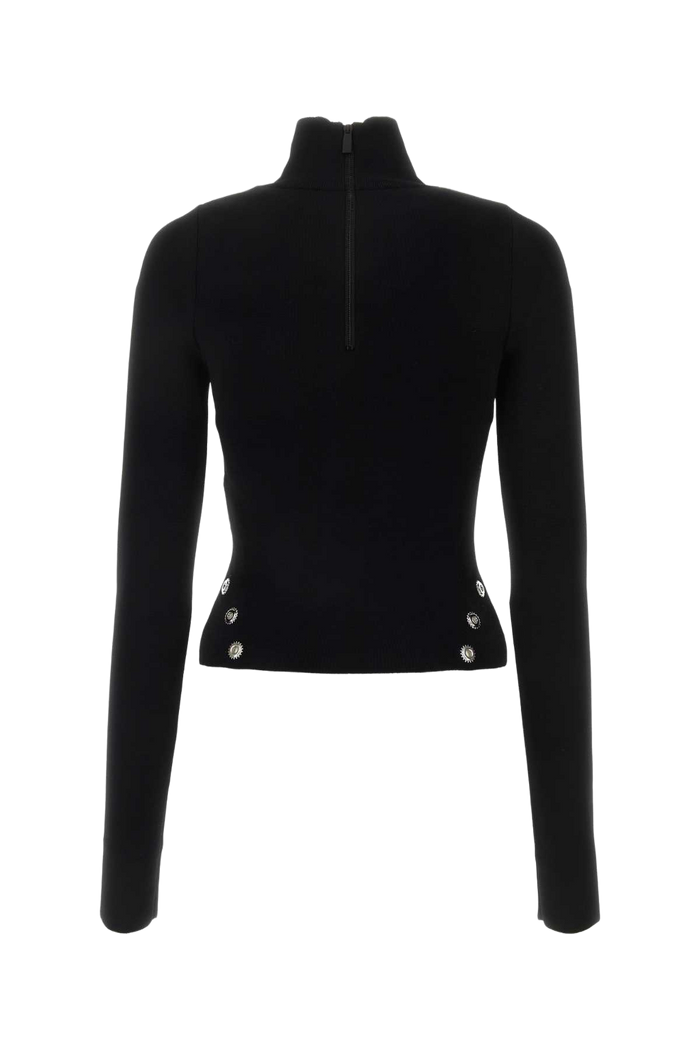 Black Viscose Blend Top Blacknoc Maglie
