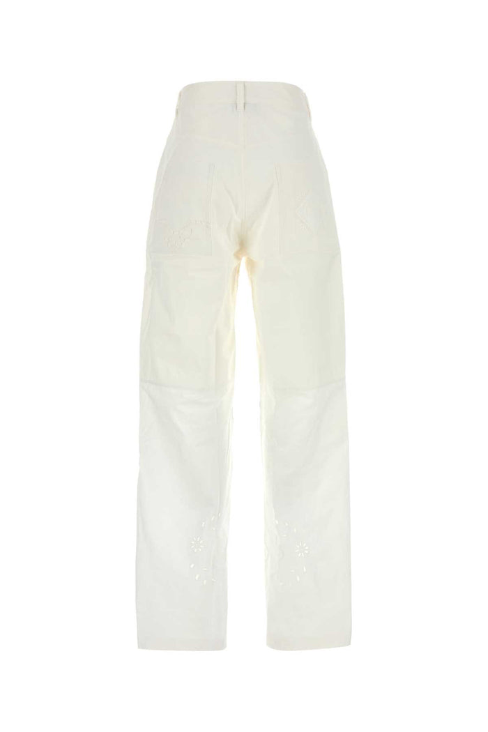 White Cotton Pant Exterior: Pantaloni