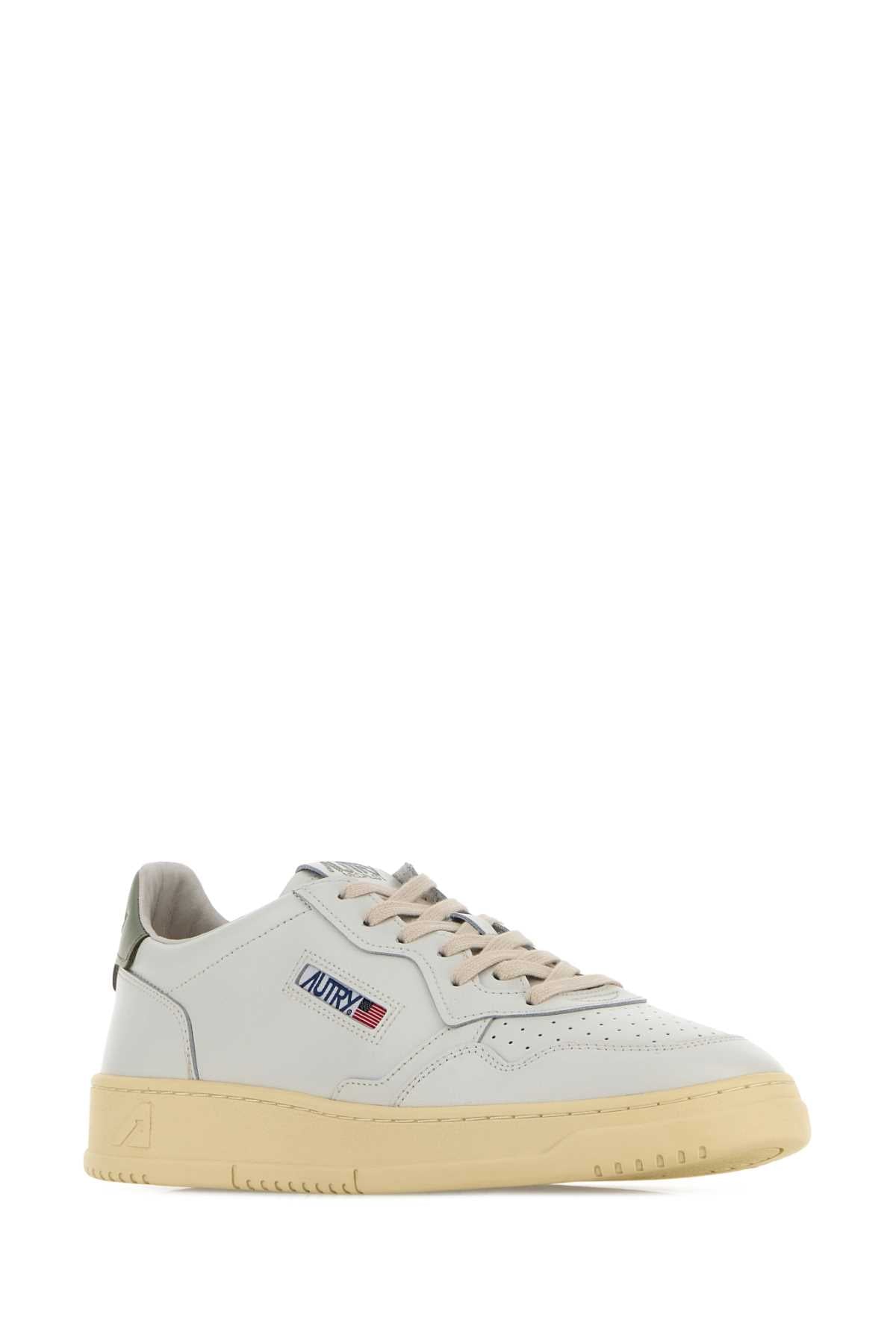 Leatleatwhtseagr Sneaker