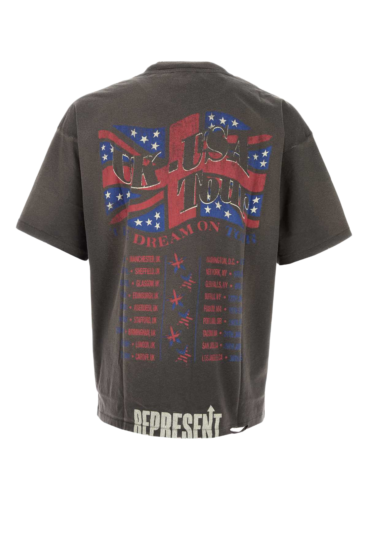 Charcoal Cotton Blend Oversize T-Shirt Sunfadegrey Exterior: Organic Hemp