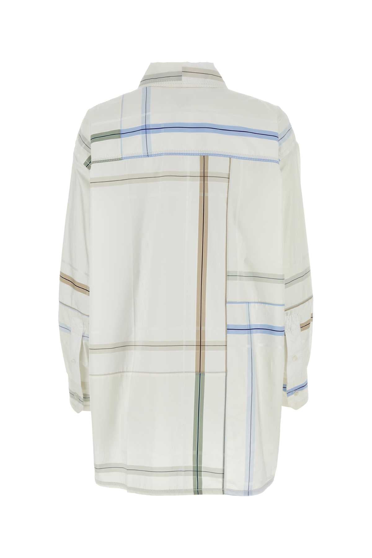 Embroidered Poplin Shirt Whitemulti Exterior: Cotton Camicie