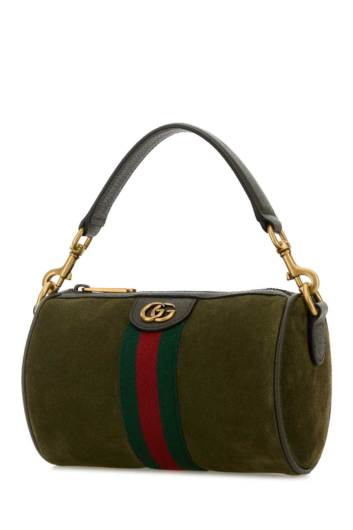 Olive Green Suede Mini Ophidia Handbag Borse A Mano