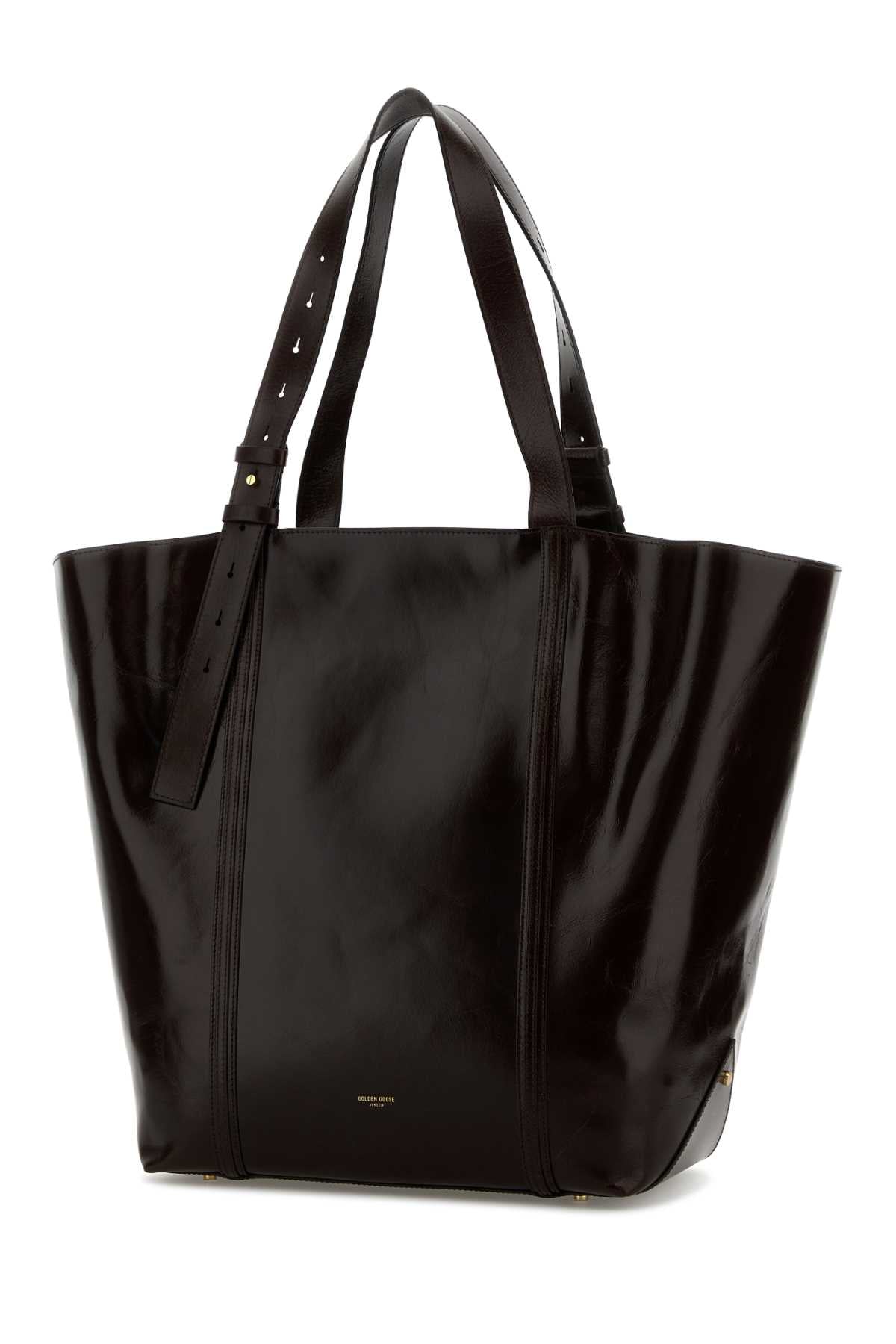 Dark Brown Leather 24.7 Shopping Bag Testadimoro Cow Borse A Mano