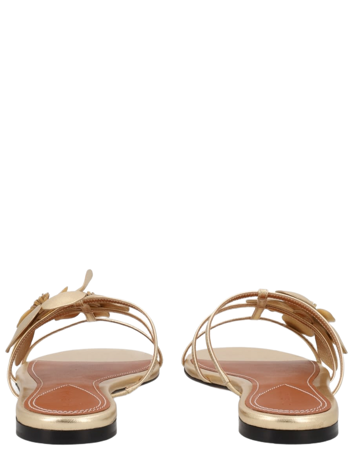 Sandal Orchid Gold Leather