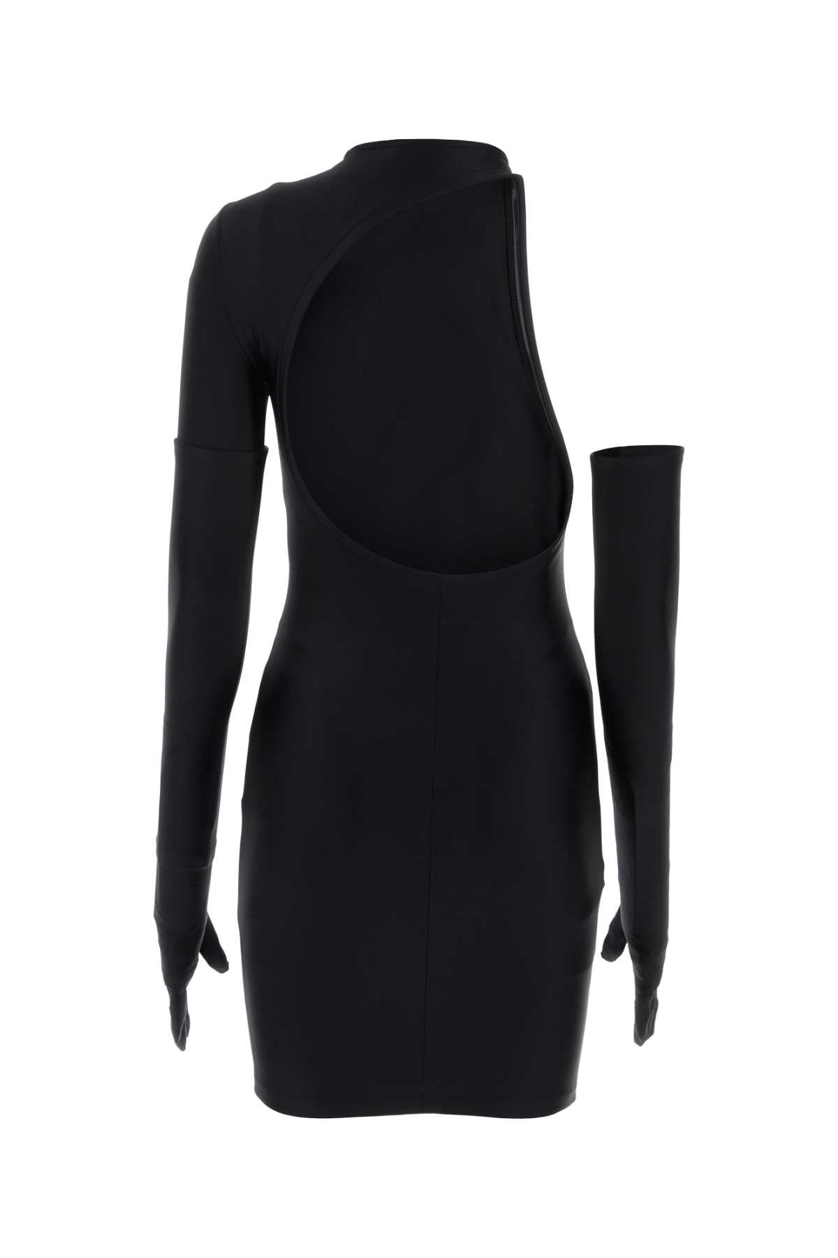 Black Stretch Nylon Mini Dress 1000 Exterior: Elastane Abiti