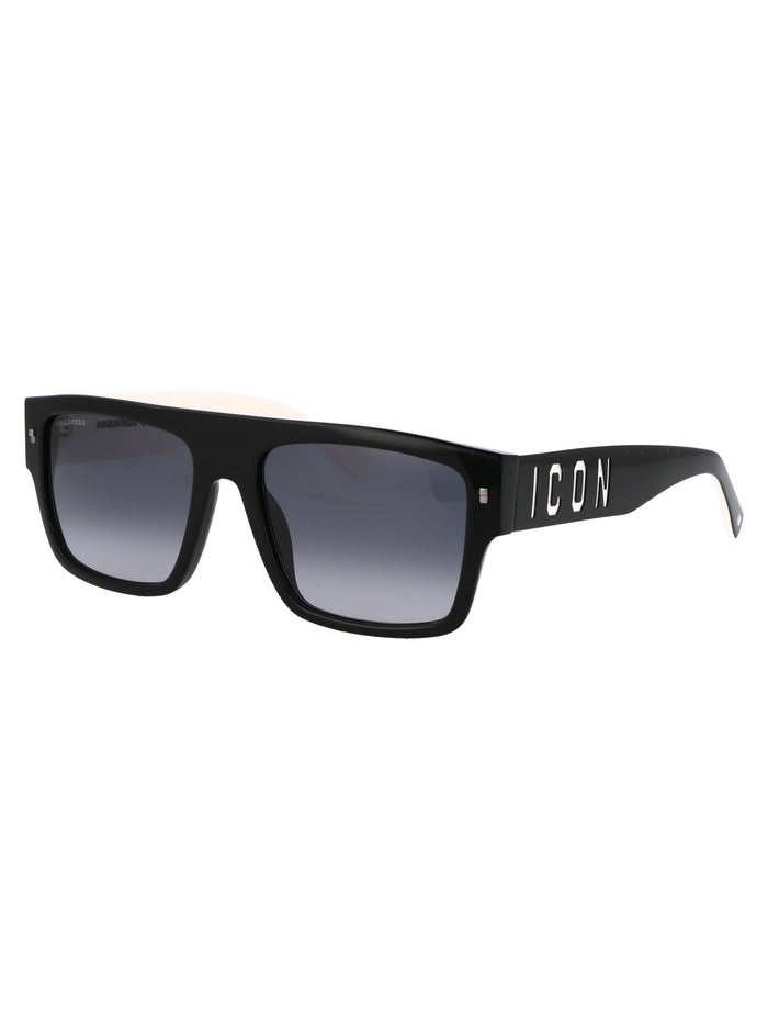 Icon 0003-S Black White Acetate Sunglasses