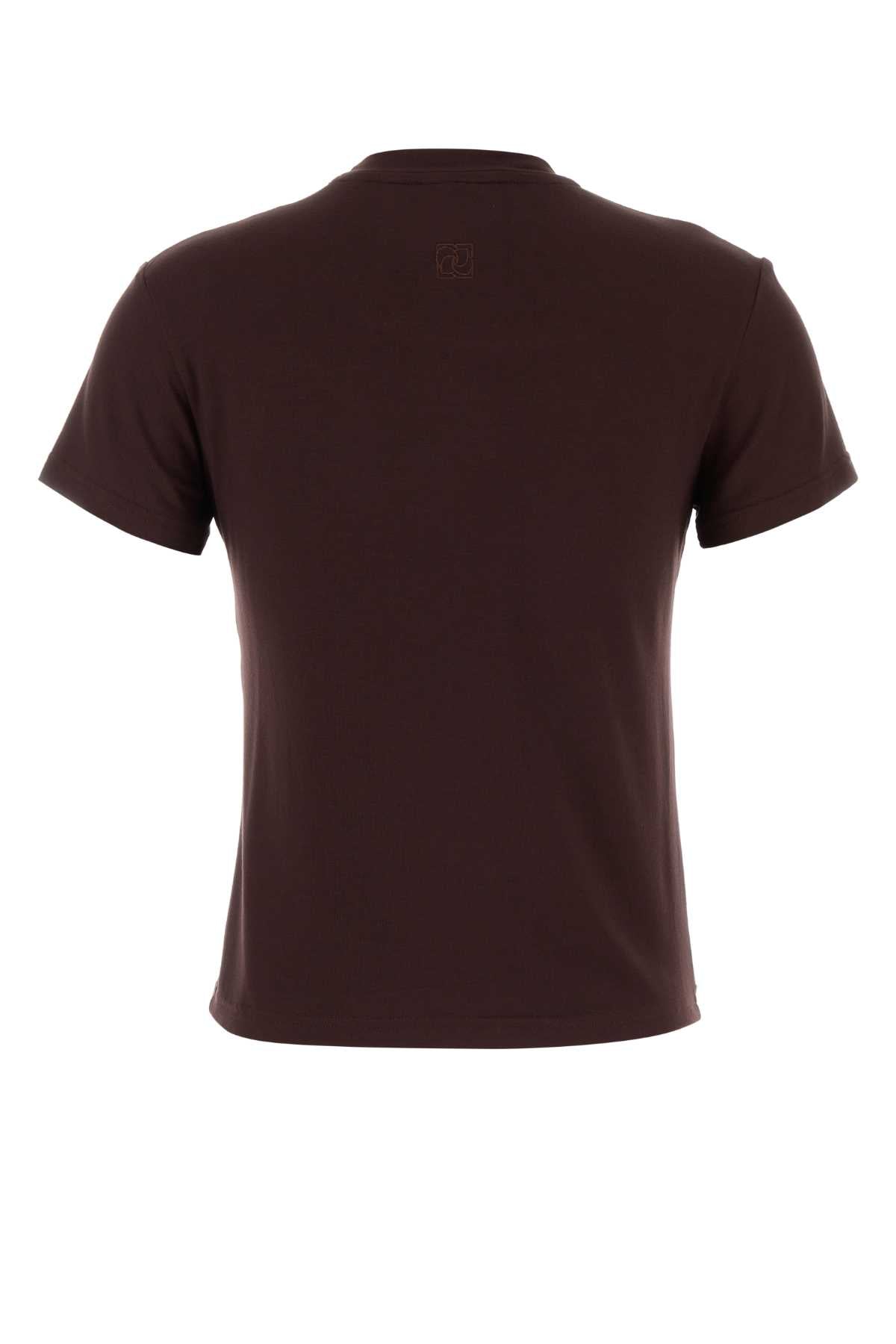 Brown Exterior: Cupro Elastane T-shirt