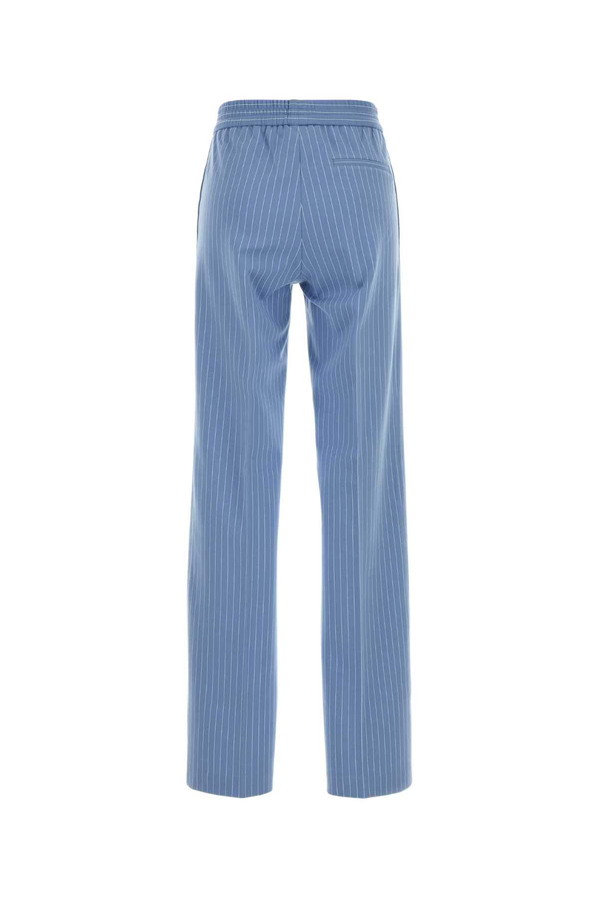 Embroidered Jersey The Jogger Pant Blue Stripes Pantaloni