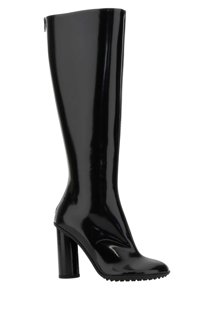 Black Leather Atomic Boots Stivali