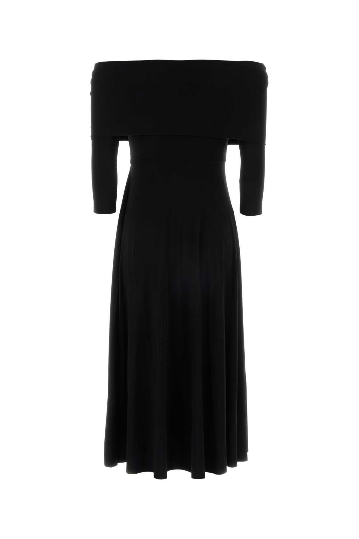 Black Jersey Dress Exterior: Polyester Elastane Abiti
