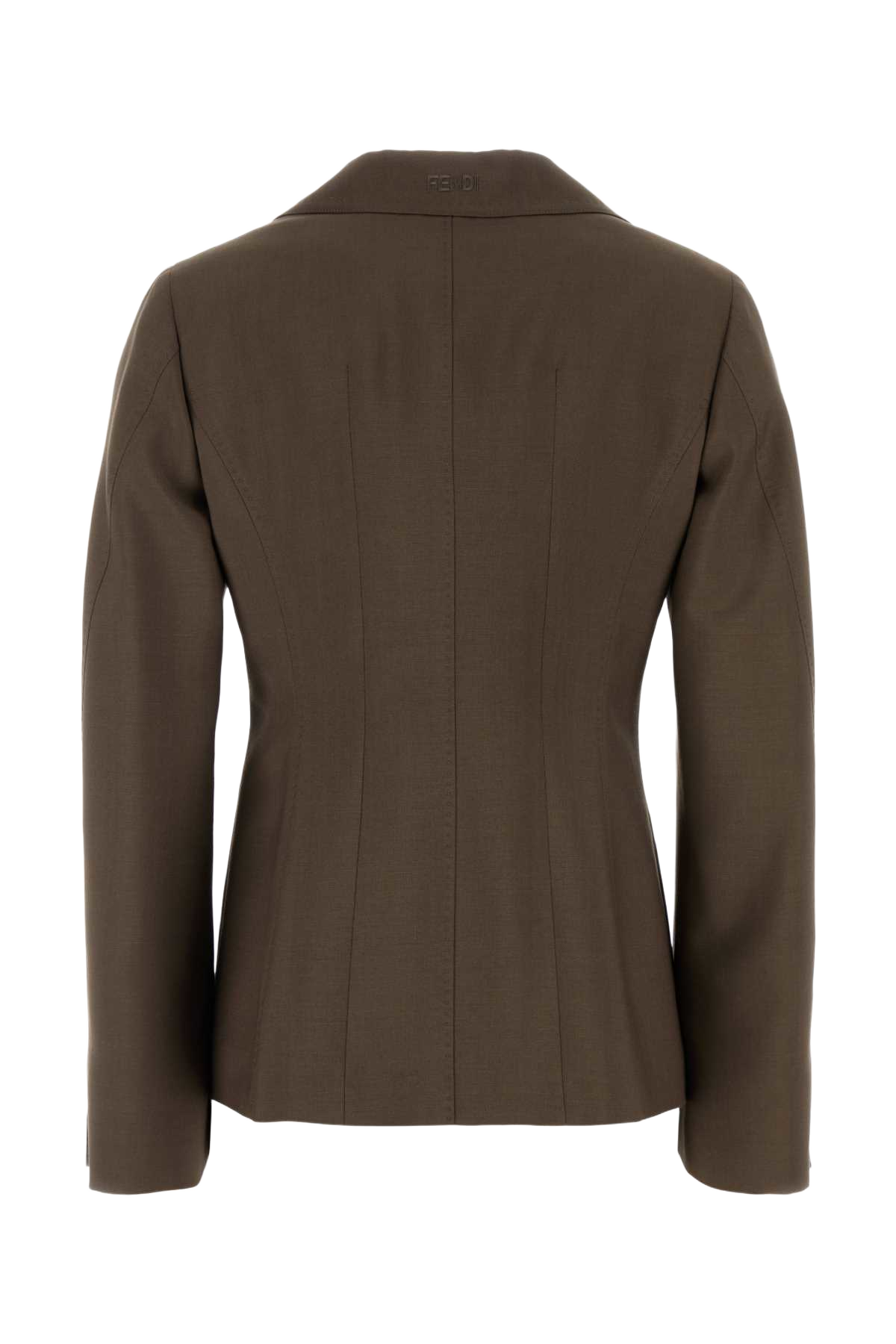 Mud Wool Blend Blazer Brwon Giacche E Gilet