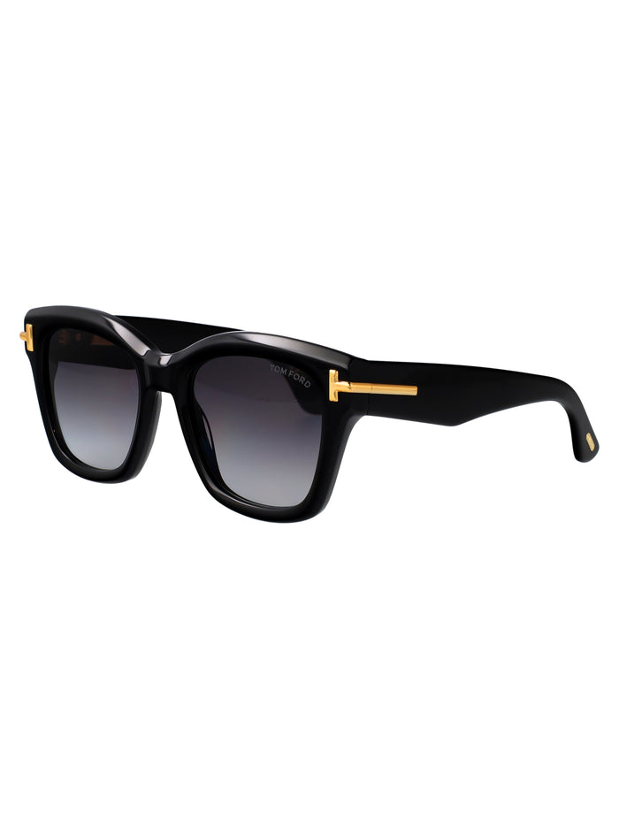 Ft1329 Nero Lucido / Fumo Grad Acetate Sunglasses