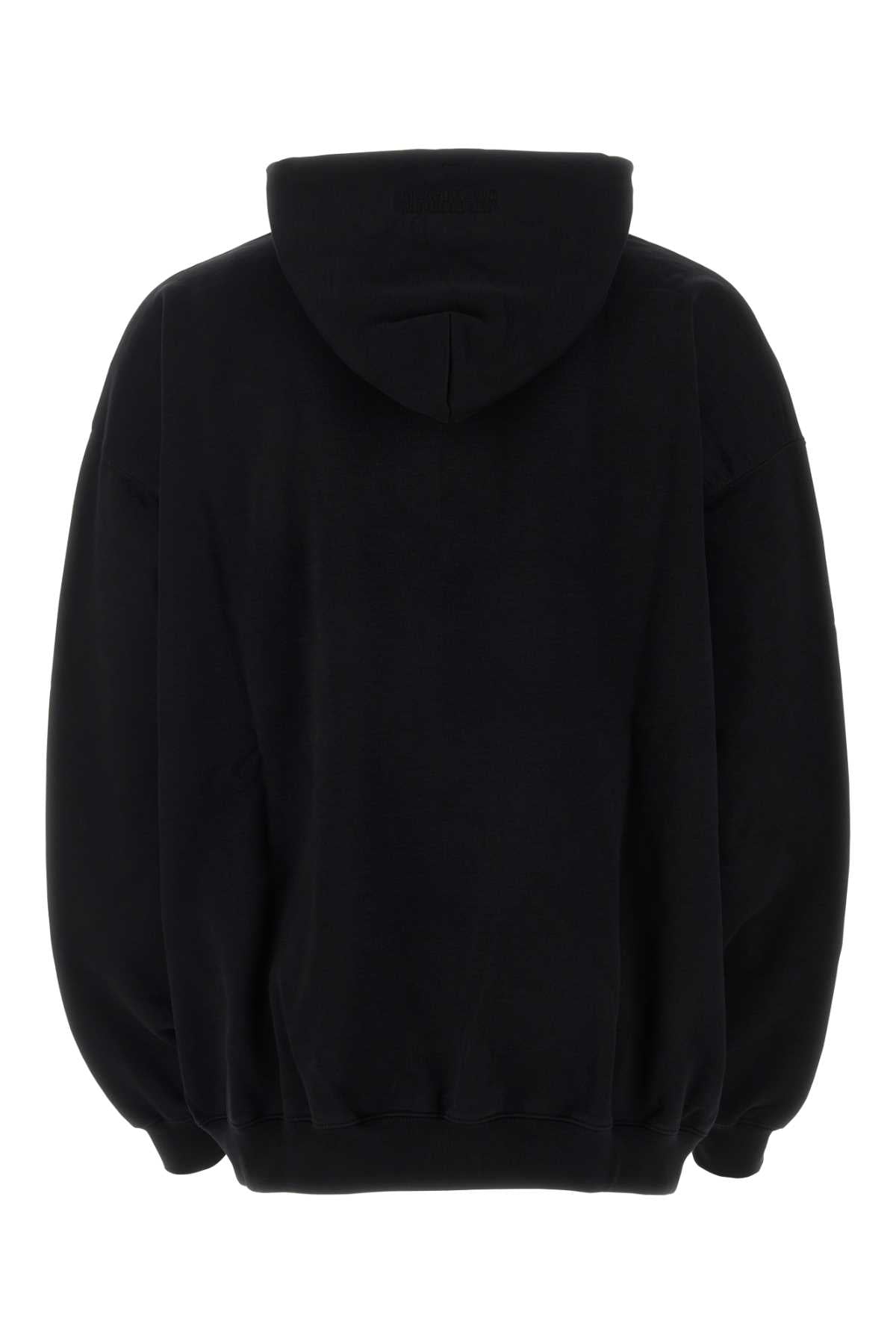 Black Cotton Blend Oversize Sweatshirt Exterior: Polyester Felpe