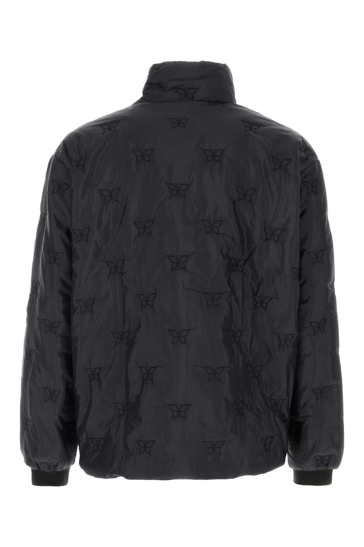 Midnight Blue Nylon Jacket Black Exterior: Lining: Giubbini