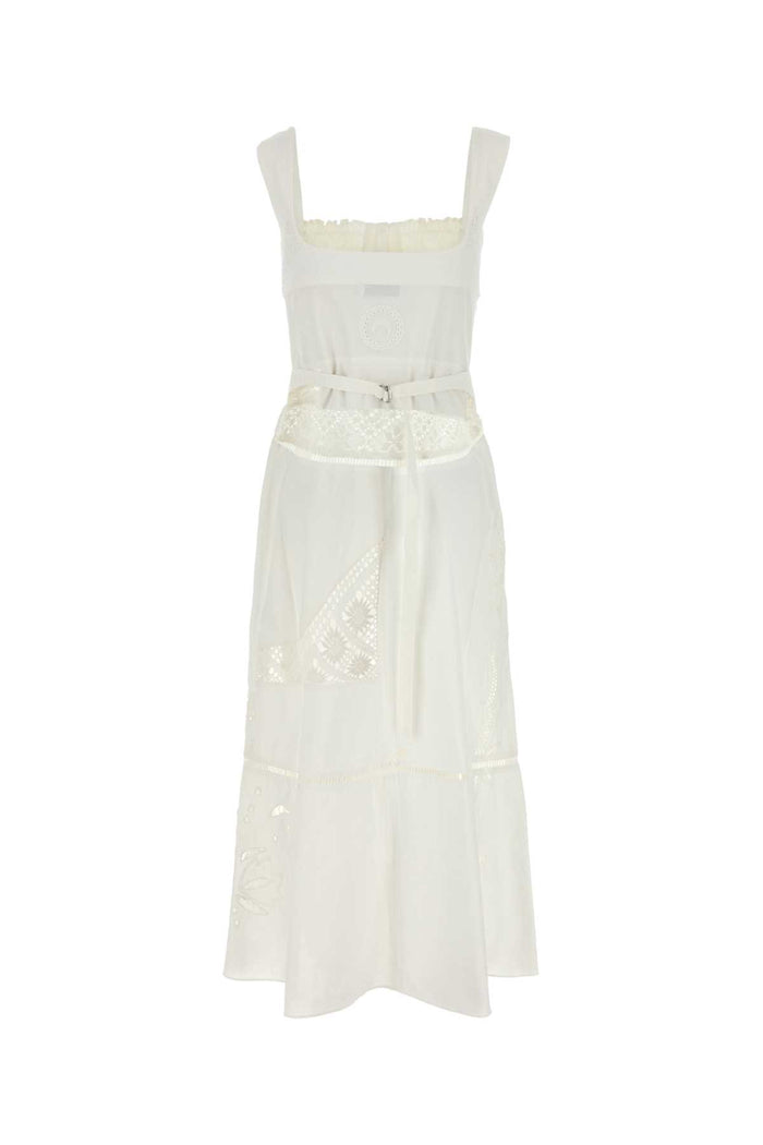 White Cotton Dress Exterior: Abiti