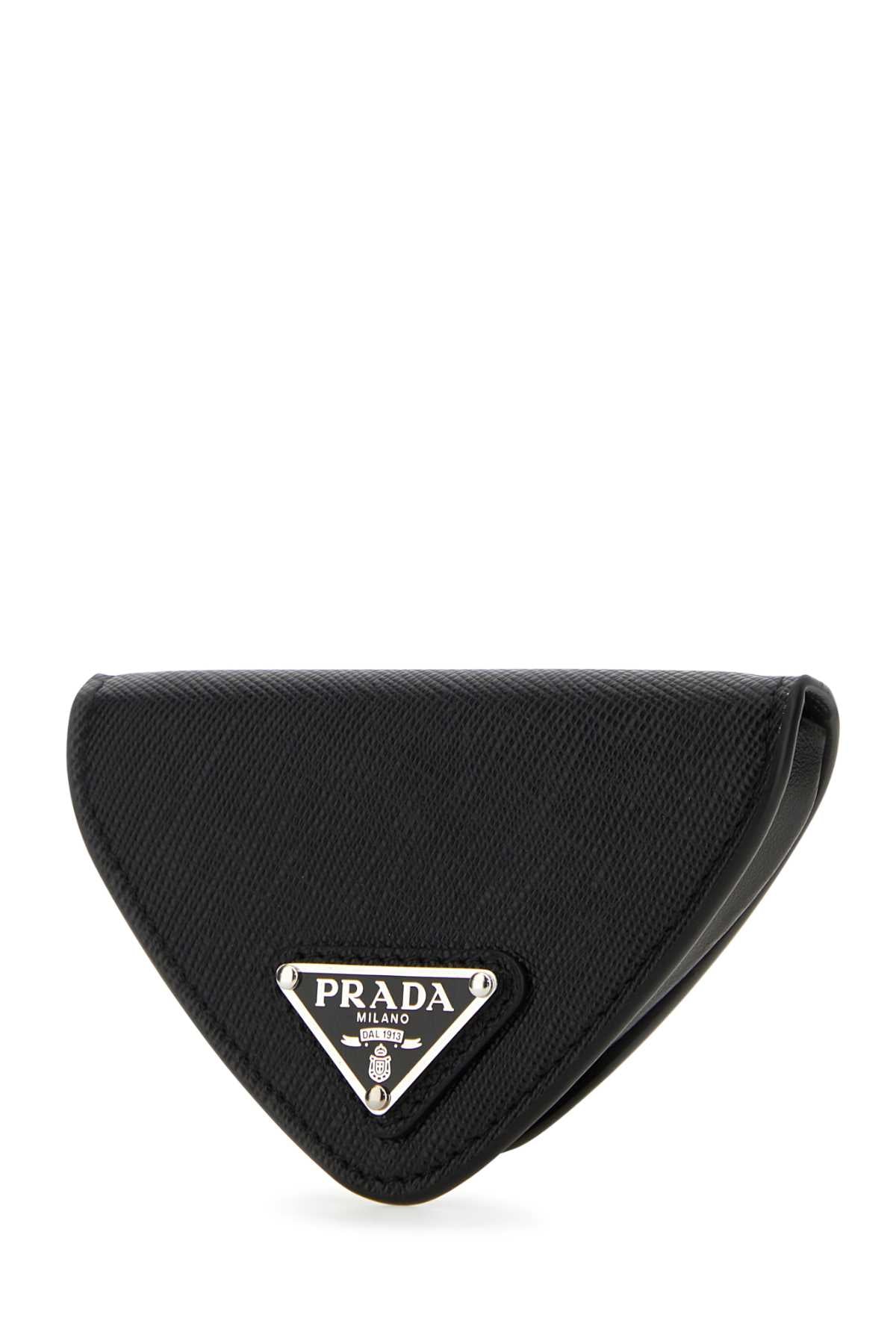 Black Leather Coin Purse F0002 Vitello Portafogli