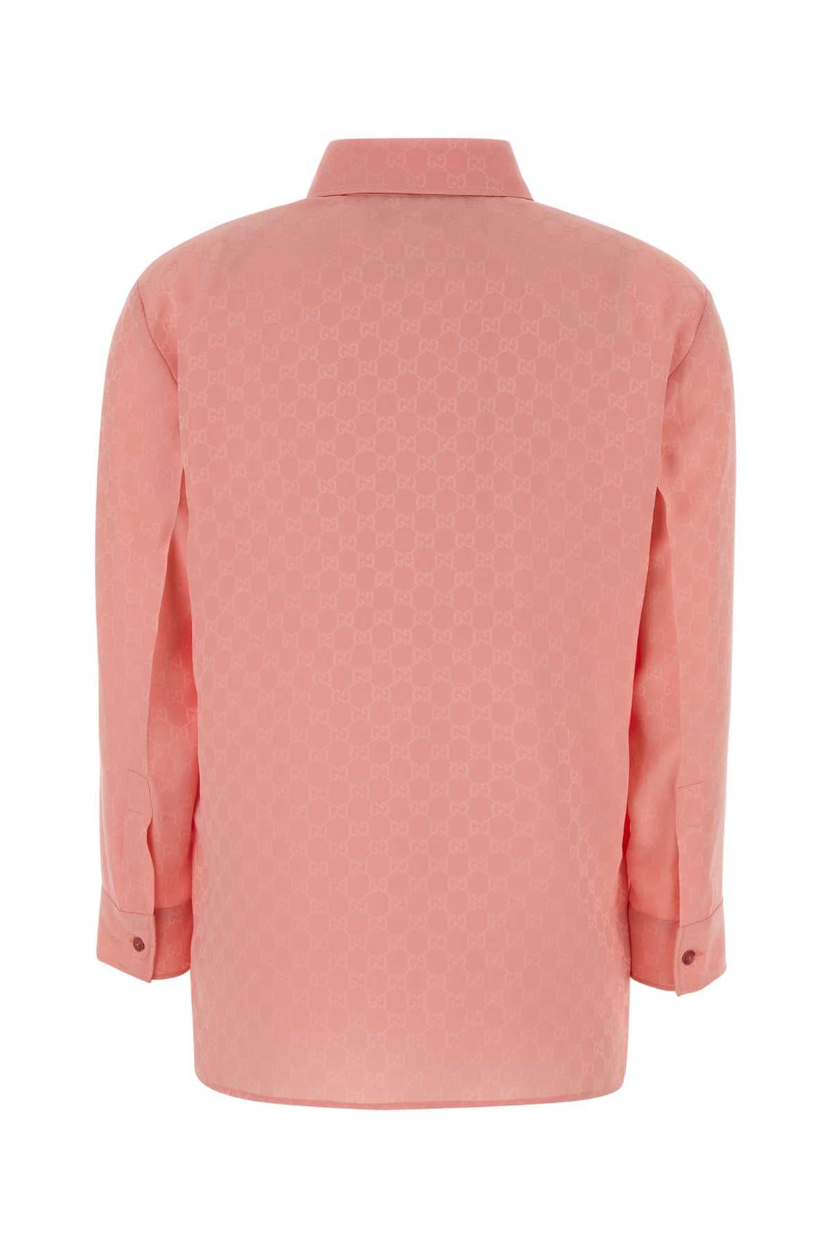 Pink Gg Silk Shirt Fairyblossom Exterior: Camicie