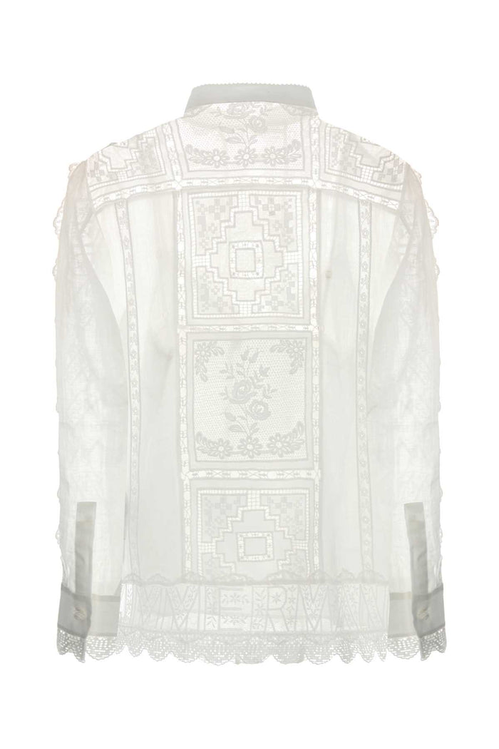 White Ramie Aster Shirt Ivory Camicie