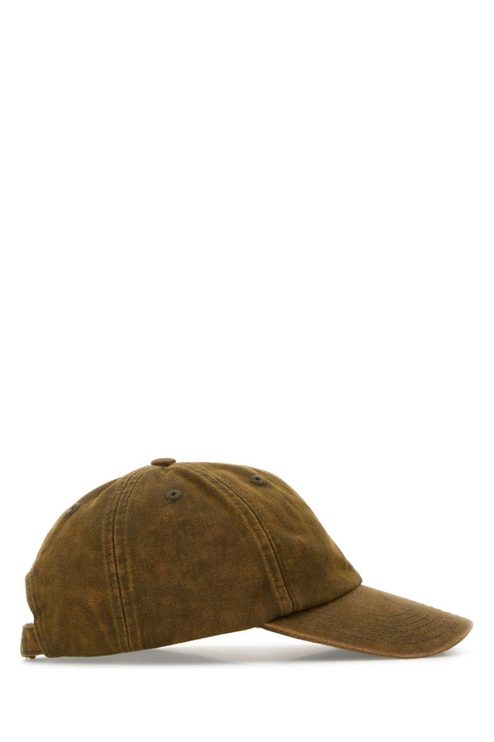 Brown Cotton Baseball Cap Militarygreen Cappelli E Fasce Per Capelli