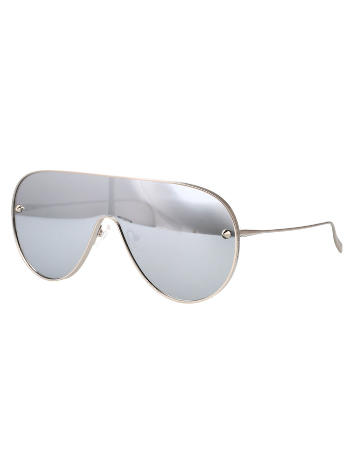 Silver-silver-silver Metal Sunglasses