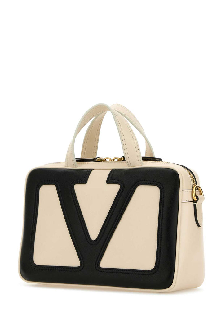 Ivory Leather Viva Superstar Handbag Butterwhitenero Borse A Mano