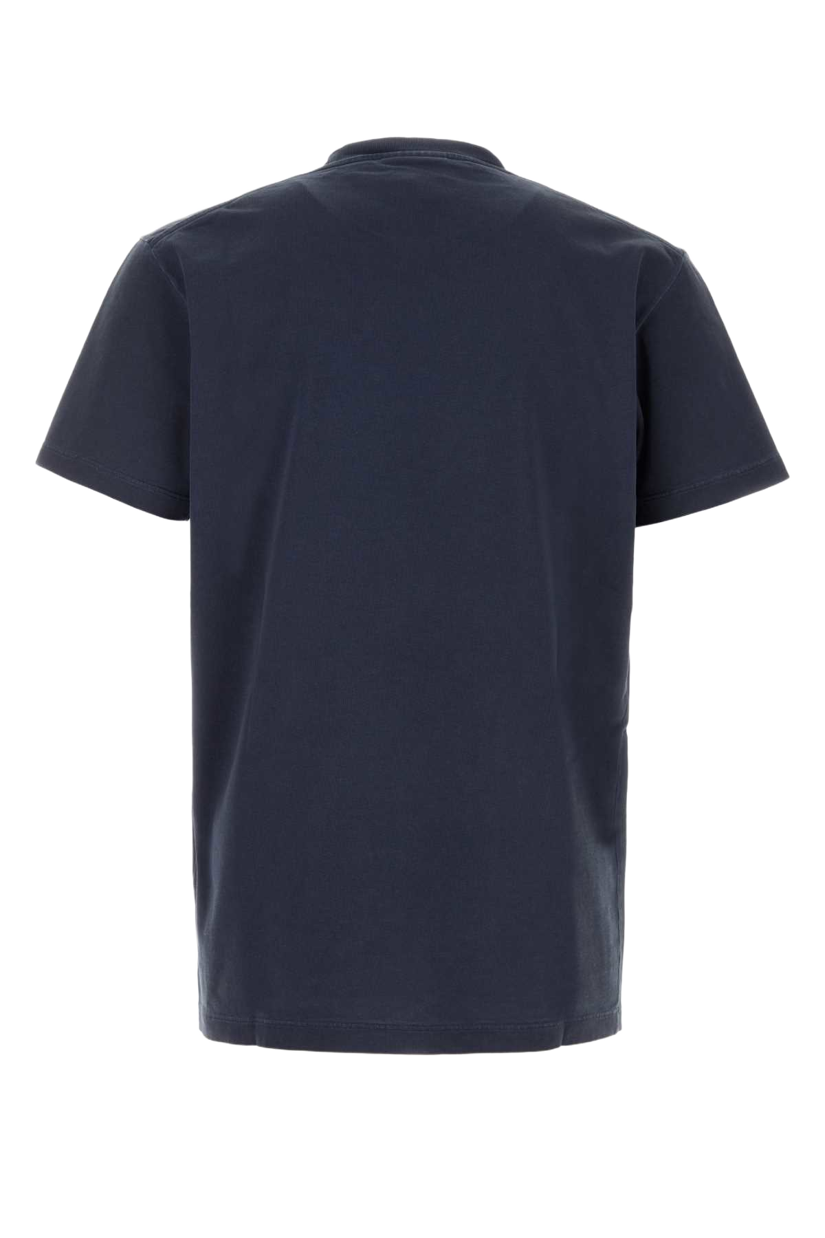 Navy Blue Cotton T-Shirt Navyblue Exterior